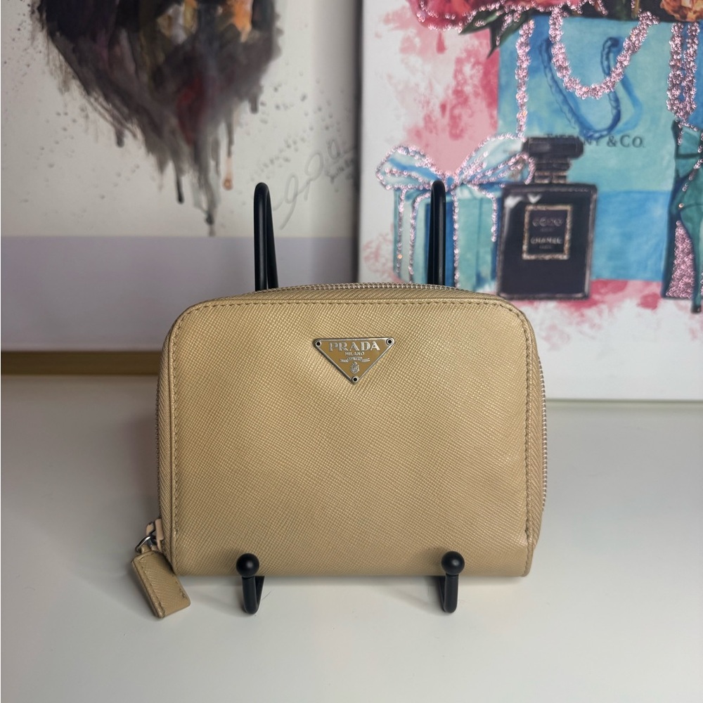 Prada Tan Leather Wallet